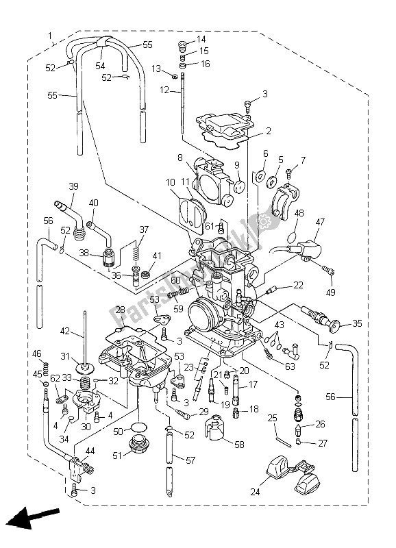 Todas las partes para Carburador de Yamaha YZ 250F 2010