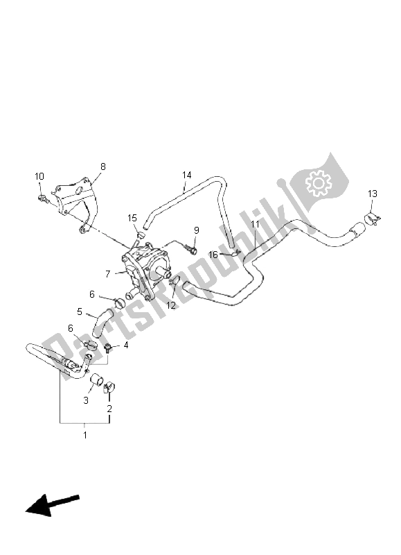 All parts for the Air Induction System of the Yamaha WR 250F 2008