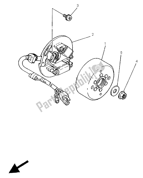 Tutte le parti per il Generatore del Yamaha WR 250Z 1997