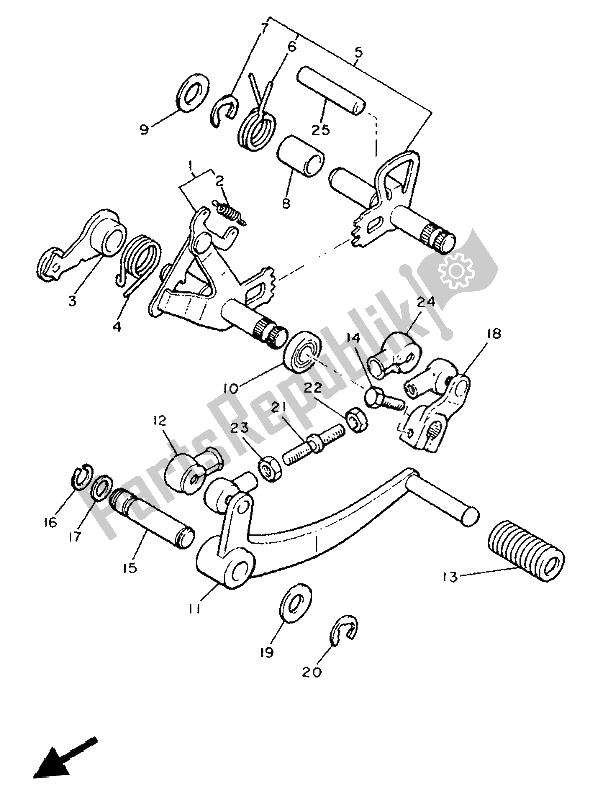 Toutes les pièces pour le Arbre De Changement du Yamaha XJ 900F 1992