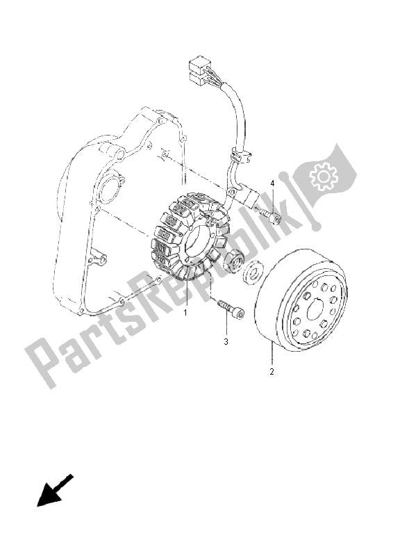 All parts for the Generator of the Yamaha YP 250R X MAX 2006