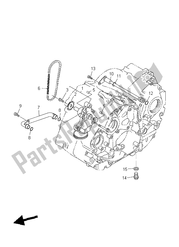 All parts for the Oil Pump of the Yamaha XVS 950A 2009