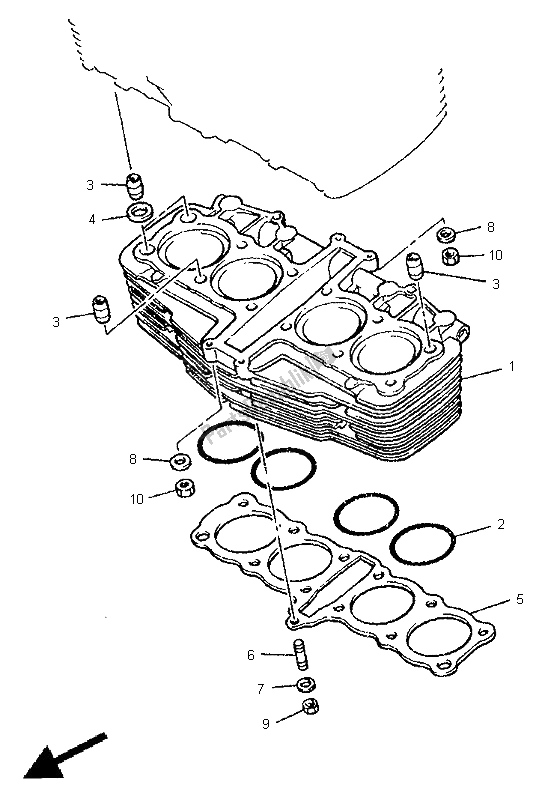 Wszystkie części do Cylinder Yamaha XJR 1200 1998