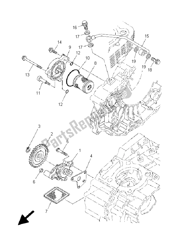Tutte le parti per il Pompa Dell'olio del Yamaha YFM 250R 2009