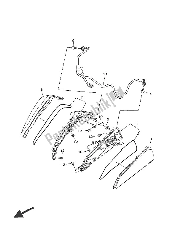 Tutte le parti per il Luce Lampeggiante del Yamaha MW 125 2016