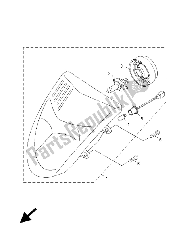 Todas las partes para Faro de Yamaha XC 125E Vity 2009