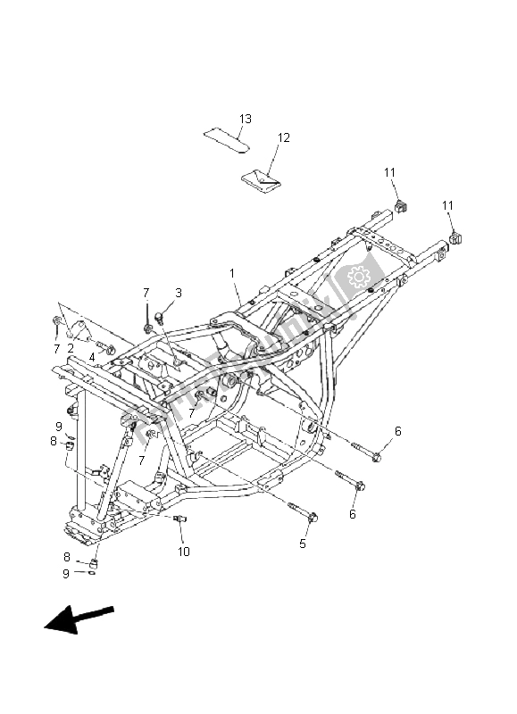 Tutte le parti per il Telaio del Yamaha YFM 250 Bear Tracker 2X4 2004