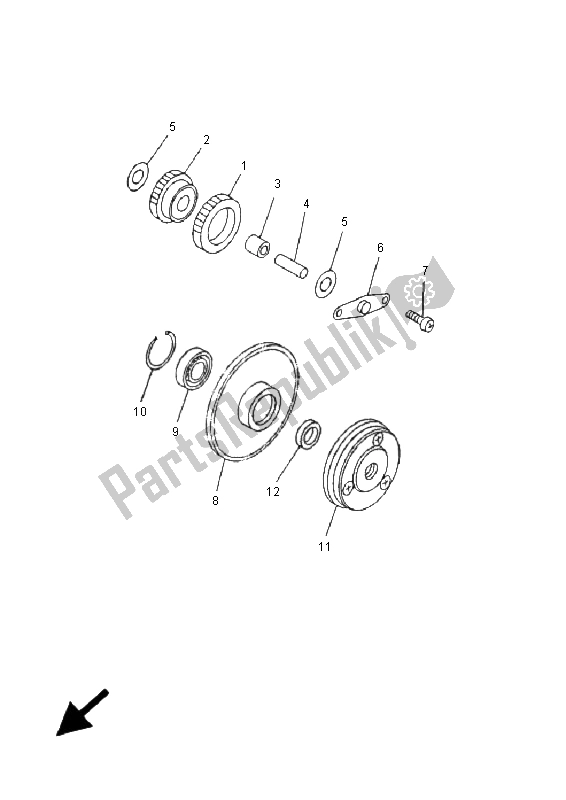 Todas las partes para Inicio de Yamaha YP 180E Majesty 2005