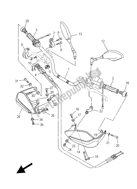 Wszystkie części do Uchwyt Kierownicy I Kabel Yamaha XT 1200 ZE 2014