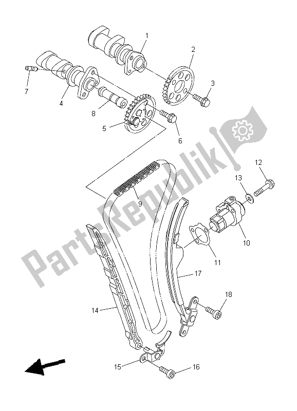 All parts for the Camshaft & Chain of the Yamaha WR 250R 2009