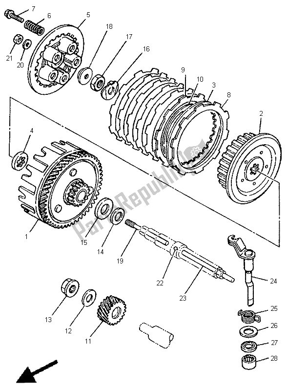 Wszystkie części do Sprz? G? O Yamaha TDR 125 1998