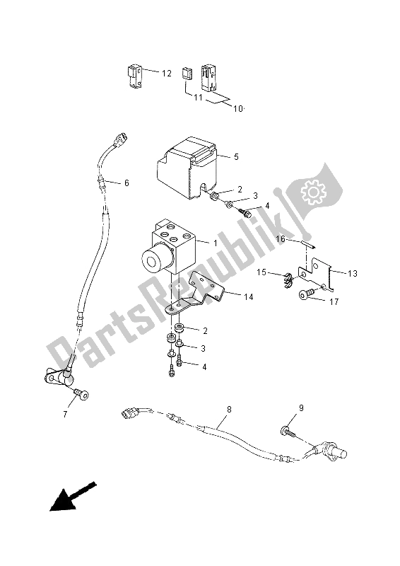 Toutes les pièces pour le électrique 3 du Yamaha YP 400 RA 2015