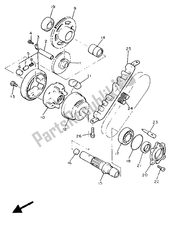 Toutes les pièces pour le Entrée du Yamaha FJ 1200 1991