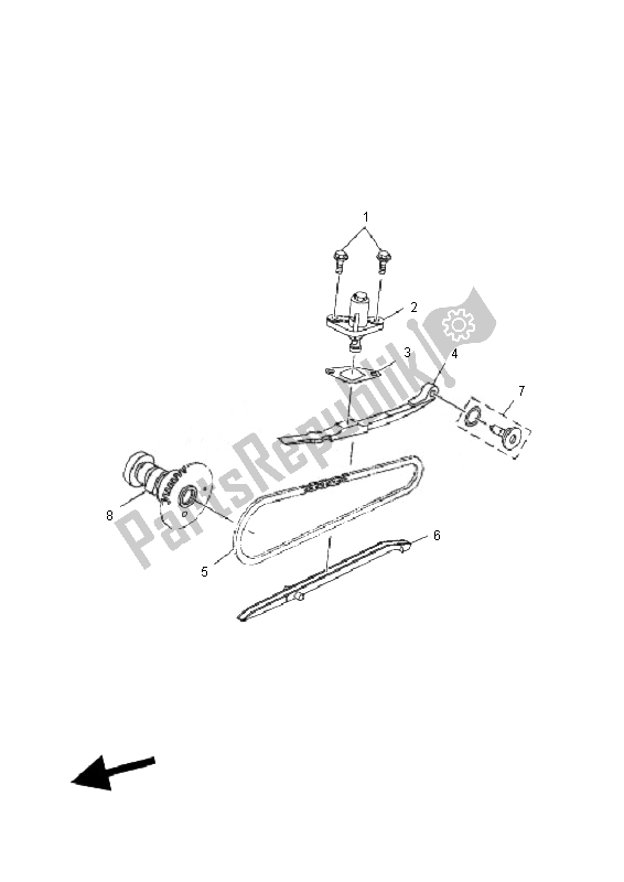 All parts for the Camshaft & Chain of the Yamaha YFM 90R 2010