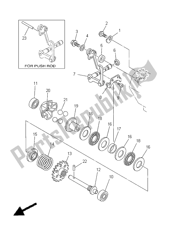 Tutte le parti per il Governatore del Yamaha YZ 250 2012