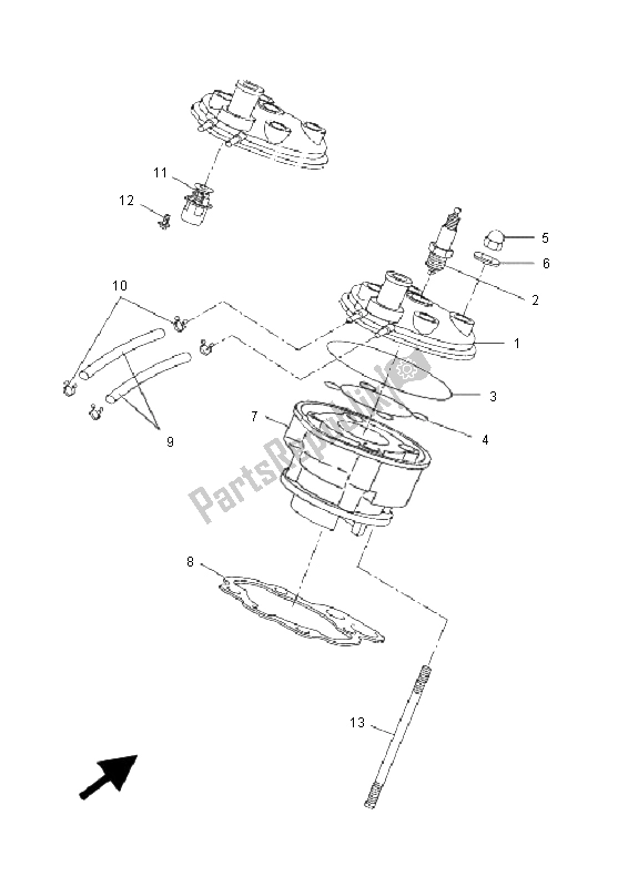 All parts for the Cylinder Head of the Yamaha DT 50R SM 2008