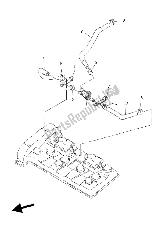 Toutes les pièces pour le Système D'induction D'air du Yamaha FZ6 NHG 600 2007