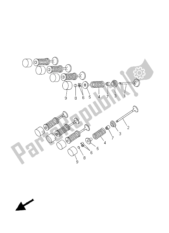 All parts for the Valve of the Yamaha XP 500 Dnms 2015