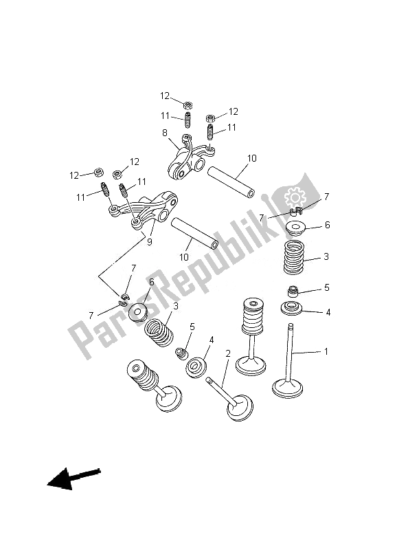 Tutte le parti per il Valvola del Yamaha XT 660X 2010