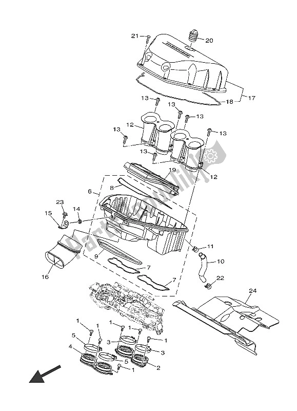 Tutte le parti per il Presa del Yamaha MT 10 1000 2016