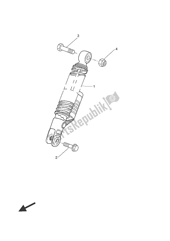 All parts for the Rear Suspension of the Yamaha NS 50N 2016