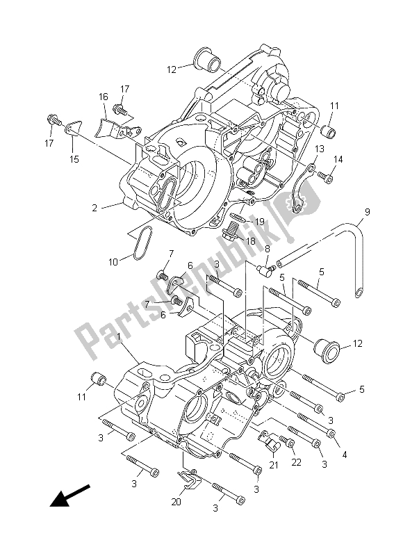 Tutte le parti per il Carter del Yamaha YZ 250 2015