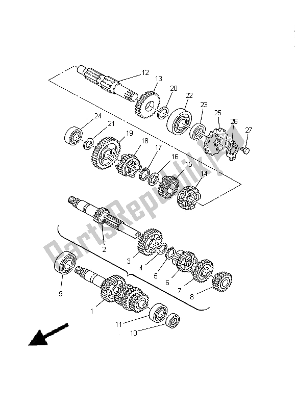 Toutes les pièces pour le Transmission du Yamaha SR 125 2000