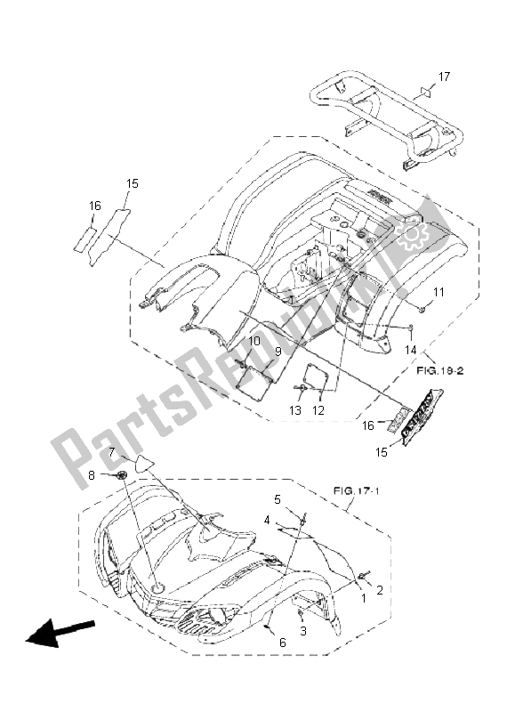 All parts for the Emblem & Label of the Yamaha YFM 80 Grizzly 2006