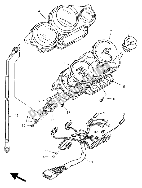 Toutes les pièces pour le Mètre du Yamaha YZF 600R Thundercat 1996