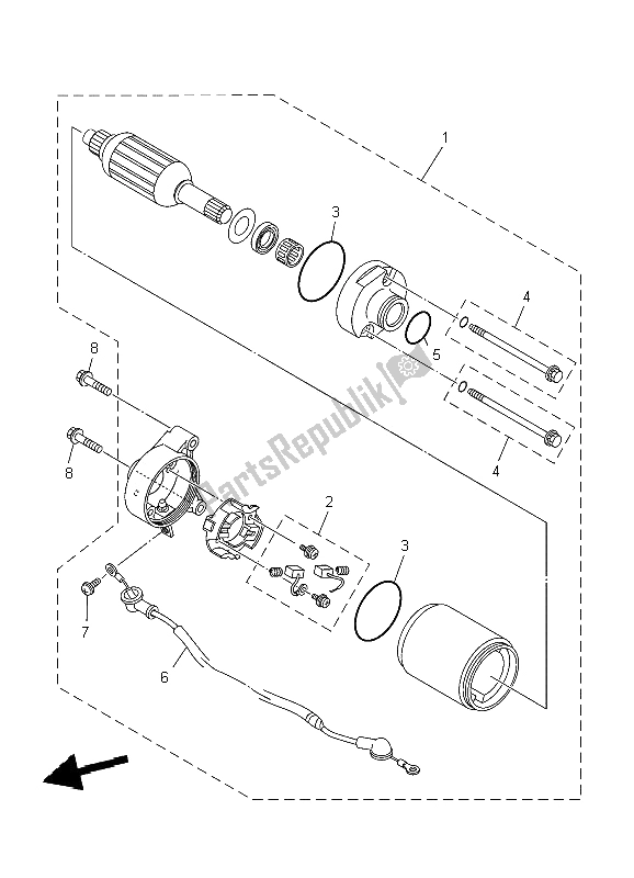 Tutte le parti per il Motore Di Avviamento del Yamaha YBR 125 ED 2009