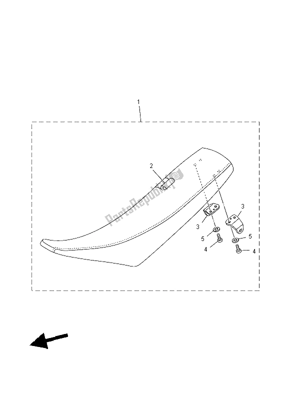 All parts for the Seat of the Yamaha YZ 250 2008