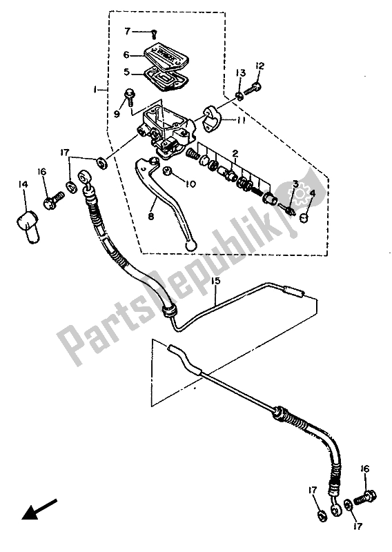 Todas las partes para Cilindro Maestro Delantero 2 de Yamaha FZX 750 1987