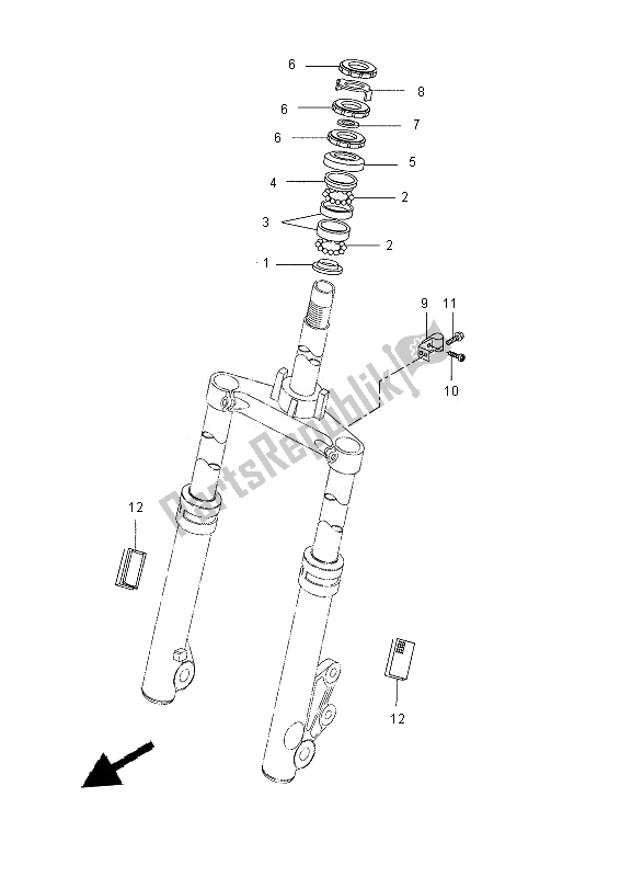 All parts for the Steering of the Yamaha CW 50N 2013