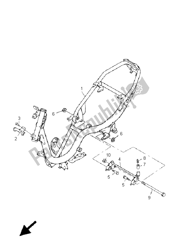 Tutte le parti per il Telaio del Yamaha CS 50 RR LC JOG 2009
