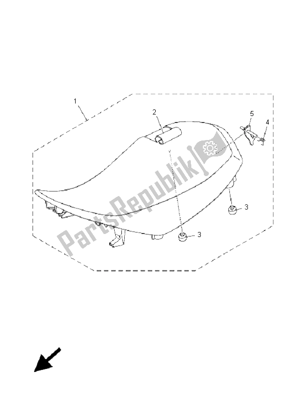 All parts for the Seat of the Yamaha YFM 350X Wolverine 2X4 2009