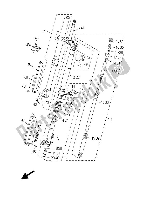Tutte le parti per il Forcella Anteriore del Yamaha YZ 450F 2003