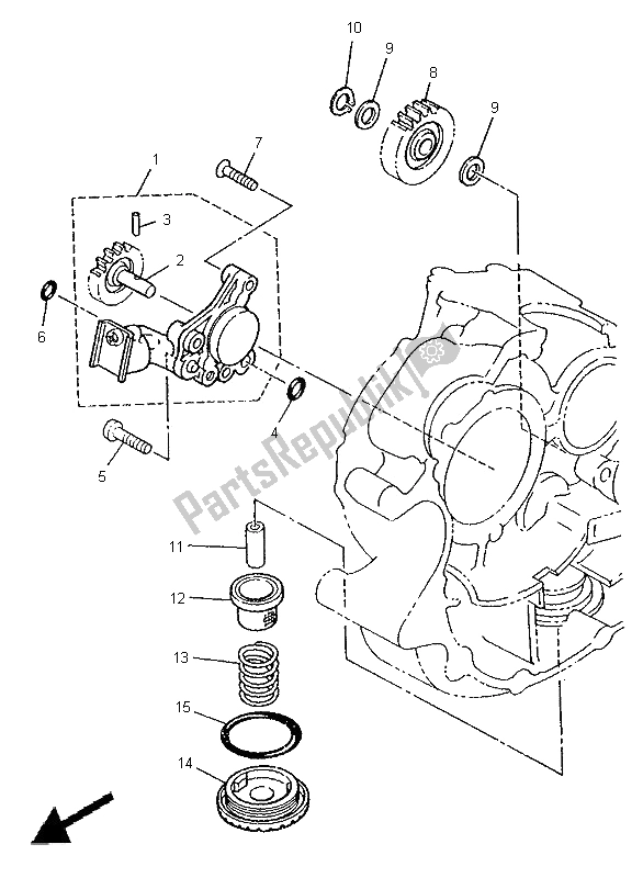 Todas las partes para Bomba De Aceite de Yamaha XV 250 Virago 1996