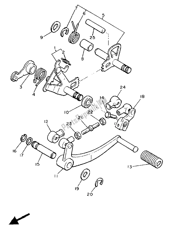 Todas las partes para Eje De Cambio de Yamaha XJ 900F 1991