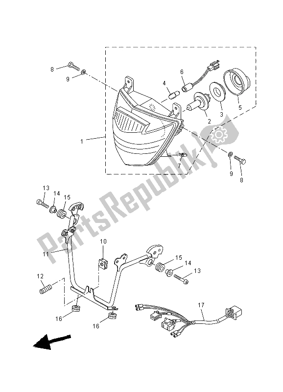 Tutte le parti per il Faro del Yamaha XT 660R 2004