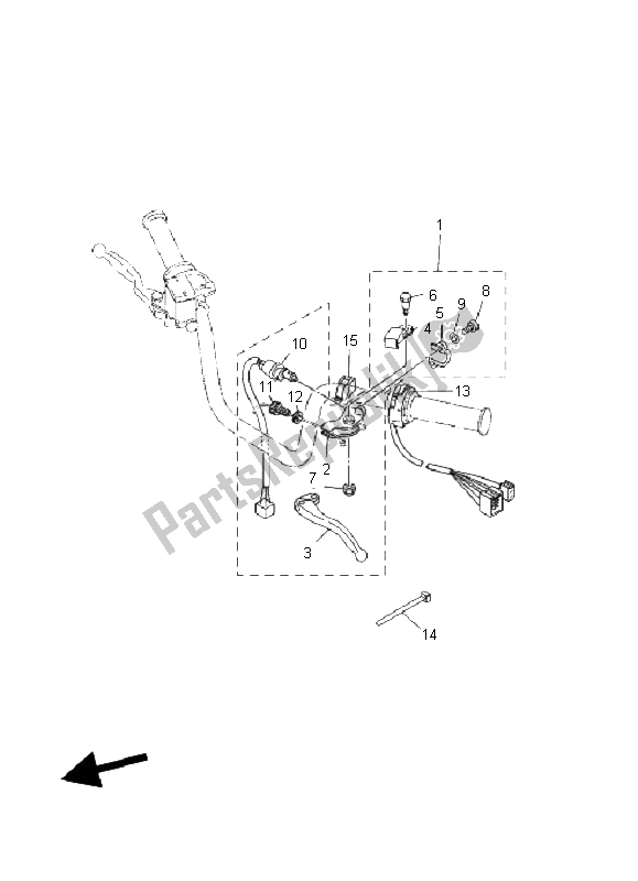 Tutte le parti per il Impugnatura Interruttore E Leva del Yamaha YFM 250 Bear Tracker 2X4 2004