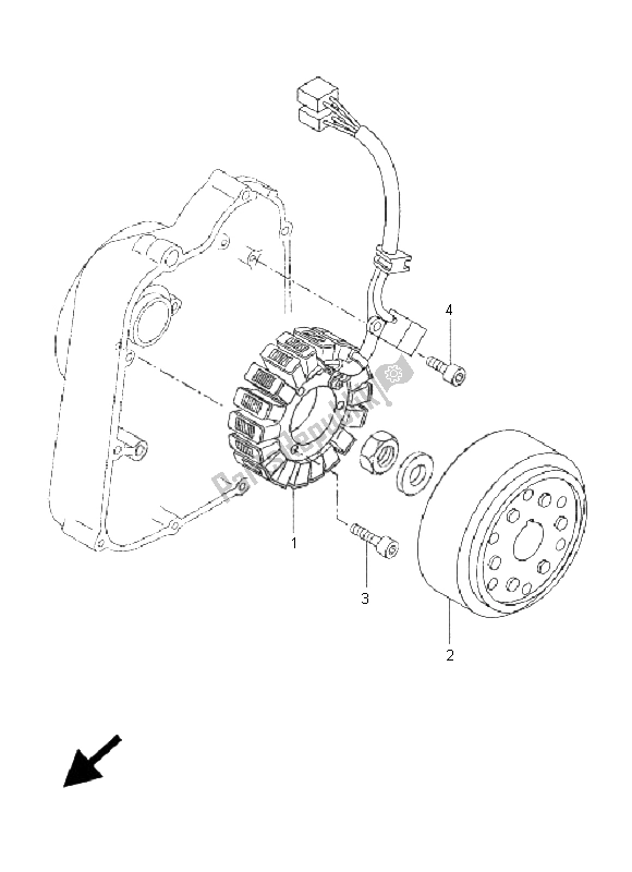 All parts for the Generator of the Yamaha VP 250 X City 2009