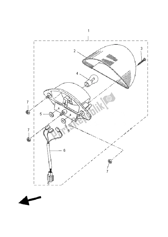 Tutte le parti per il Fanale Posteriore del Yamaha YQ 50L Aerox Race Replica 2010