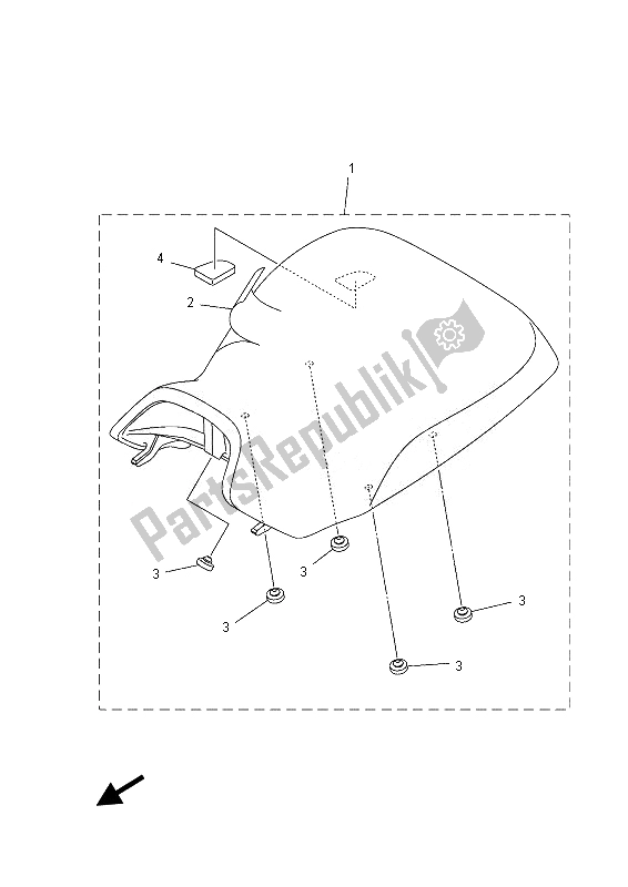 Tutte le parti per il Posto A Sedere del Yamaha YFM 700 GPD Grizzly 4X4 2013