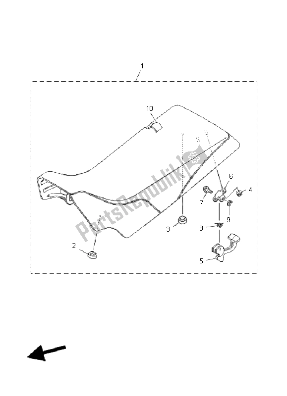 Tutte le parti per il Posto A Sedere del Yamaha YFZ 350 Banshee 2005