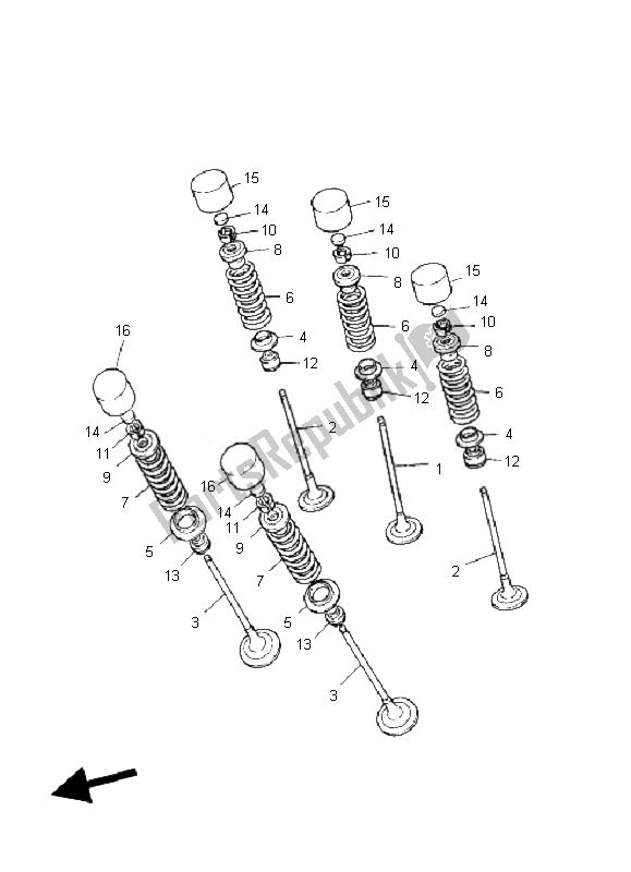 Wszystkie części do Zawór Yamaha FZ1 S Fazer 1000 2007