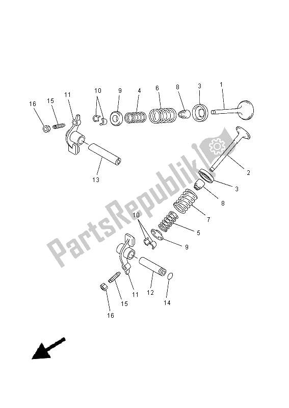 All parts for the Valve of the Yamaha YP 250R 2014