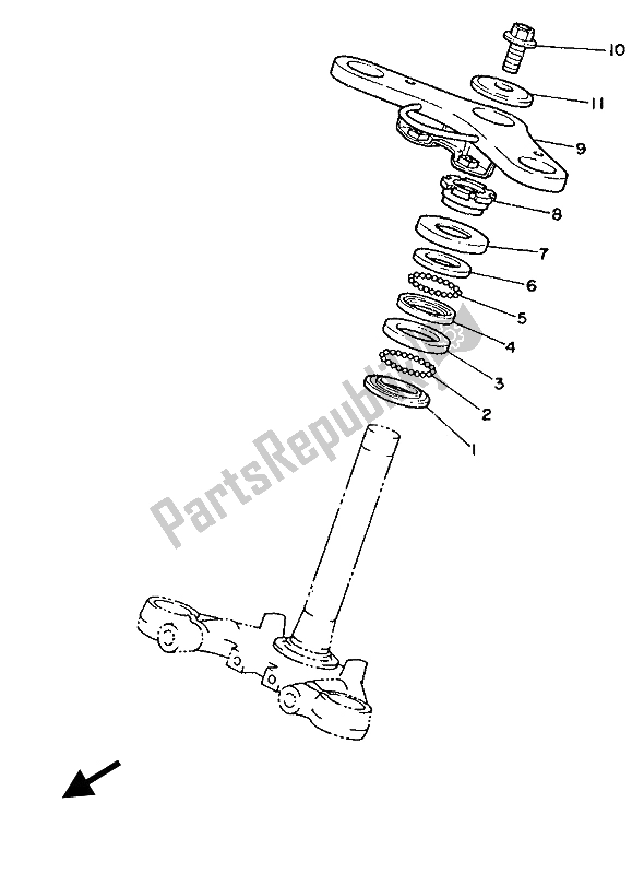 Tutte le parti per il Timone del Yamaha YSR 80 1988