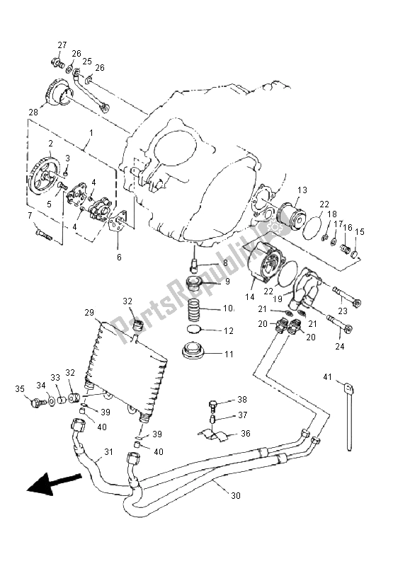 Wszystkie części do Pompa Olejowa Yamaha YFM 400 FW Kodiak Manual 2001