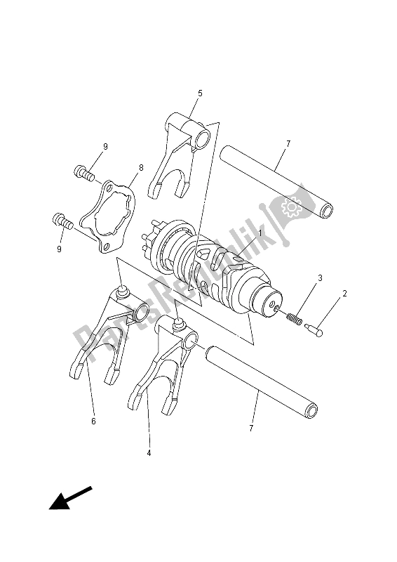 Todas las partes para Cambio De Leva Y Horquilla de Yamaha MT-07 700 2015