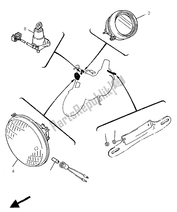 Toutes les pièces pour le électrique Alternatif (eng) du Yamaha XV 1100 Virago 1996